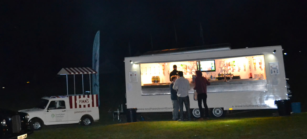 Our high output Trailer Bar and the Pimms Mini at a Wedding